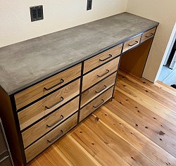 キッチンバックカウンター　タモ材　一部合板¥260,000〜　W1900mm